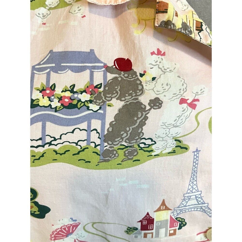 Nick & Nora Sleepshirt 2XL Pink Paris Poodle Pajama Top Pet Lovers Cozy Comfy - Picture 2 of 10